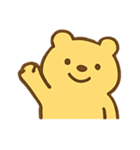 元気いっぱいの黄色いクマ（個別スタンプ：3）