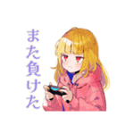 パーカーの女の子★ゲーマーライフ（個別スタンプ：7）
