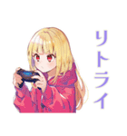 パーカーの女の子★ゲーマーライフ（個別スタンプ：8）
