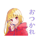 パーカーの女の子★ゲーマーライフ（個別スタンプ：22）