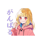 パーカーの女の子★ゲーマーライフ（個別スタンプ：36）