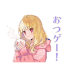 パーカーの女の子★ゲーマーライフ（個別スタンプ：40）