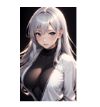 黒いパジャマの女の子の写真（個別スタンプ：6）