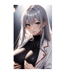 黒いパジャマの女の子の写真（個別スタンプ：21）