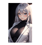 黒いパジャマの女の子の写真（個別スタンプ：28）