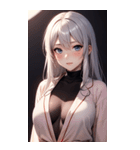 黒いパジャマの女の子の写真（個別スタンプ：33）
