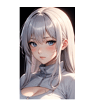 黒いパジャマの女の子の写真（個別スタンプ：40）