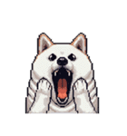 無言で伝える太っちょ白柴犬（個別スタンプ：25）