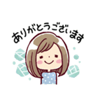 女の子がいっぱい！ 【夏色水彩】（個別スタンプ：8）