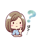女の子がいっぱい！ 【夏色水彩】（個別スタンプ：21）