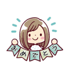 女の子がいっぱい！ 【夏色水彩】（個別スタンプ：25）