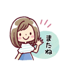 女の子がいっぱい！ 【夏色水彩】（個別スタンプ：38）