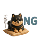 3D黒しば犬【日常会話・リアクション】（個別スタンプ：9）