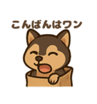 袋に入った犬（個別スタンプ：3）
