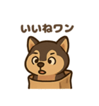 袋に入った犬（個別スタンプ：12）