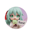 マカロン精霊みなみちゃんカプセルトイ（個別スタンプ：4）