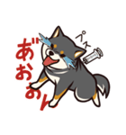 人間味あふれる黒柴スタンプ（個別スタンプ：16）