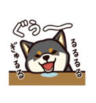 人間味あふれる黒柴スタンプ（個別スタンプ：29）