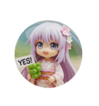 マスカットみなみちゃん(夏)カプセルトイ（個別スタンプ：5）