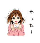 ふつうの女の子★そうめん食べる（個別スタンプ：22）