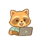 オフィスアライグマルーチン（個別スタンプ：11）