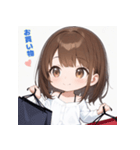 表情豊かなミニ女の子 - 日常スタンプ1（個別スタンプ：2）