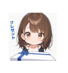 表情豊かなミニ女の子 - 日常スタンプ1（個別スタンプ：3）