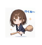 表情豊かなミニ女の子 - 日常スタンプ1（個別スタンプ：4）