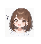 表情豊かなミニ女の子 - 日常スタンプ1（個別スタンプ：6）