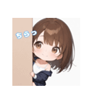 表情豊かなミニ女の子 - 日常スタンプ1（個別スタンプ：8）