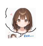 表情豊かなミニ女の子 - 日常スタンプ1（個別スタンプ：10）