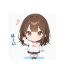 表情豊かなミニ女の子 - 日常スタンプ1（個別スタンプ：11）