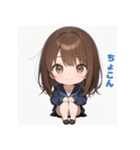 表情豊かなミニ女の子 - 日常スタンプ1（個別スタンプ：12）