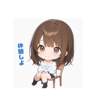 表情豊かなミニ女の子 - 日常スタンプ1（個別スタンプ：13）