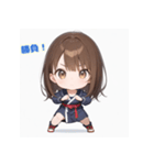 表情豊かなミニ女の子 - 日常スタンプ1（個別スタンプ：17）