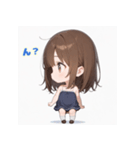 表情豊かなミニ女の子 - 日常スタンプ1（個別スタンプ：18）