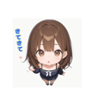 表情豊かなミニ女の子 - 日常スタンプ1（個別スタンプ：21）