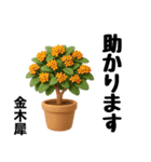 ずっと使えるデカ文字お花のスタンプ（個別スタンプ：31）