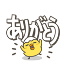 ひよことデカ文字 シンプルスタンプ（個別スタンプ：15）