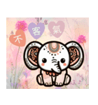 動物好き - かわいい象の瓜瓜ステッカー 01（個別スタンプ：9）