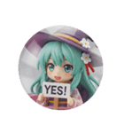 魔女っ子みなみちゃんカプセルトイ（個別スタンプ：1）