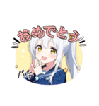 ゆるっと白髪AIちゃんスタンプ（個別スタンプ：1）
