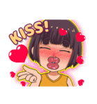 顔芸ガールの日常（個別スタンプ：1）