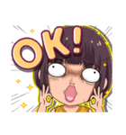 顔芸ガールの日常（個別スタンプ：10）