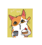 猫絵師まなこの気まぐれ猫スタンプ2（個別スタンプ：4）