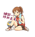 バレーボール 女子 部活 スポーツ (小)（個別スタンプ：4）