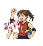 バレーボール 女子 部活 スポーツ (小)（個別スタンプ：7）