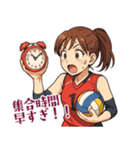 バレーボール 女子 部活 スポーツ (小)（個別スタンプ：14）