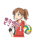 バレーボール 女子 部活 スポーツ (小)（個別スタンプ：18）