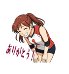 バレーボール 女子 部活 スポーツ (小)（個別スタンプ：21）